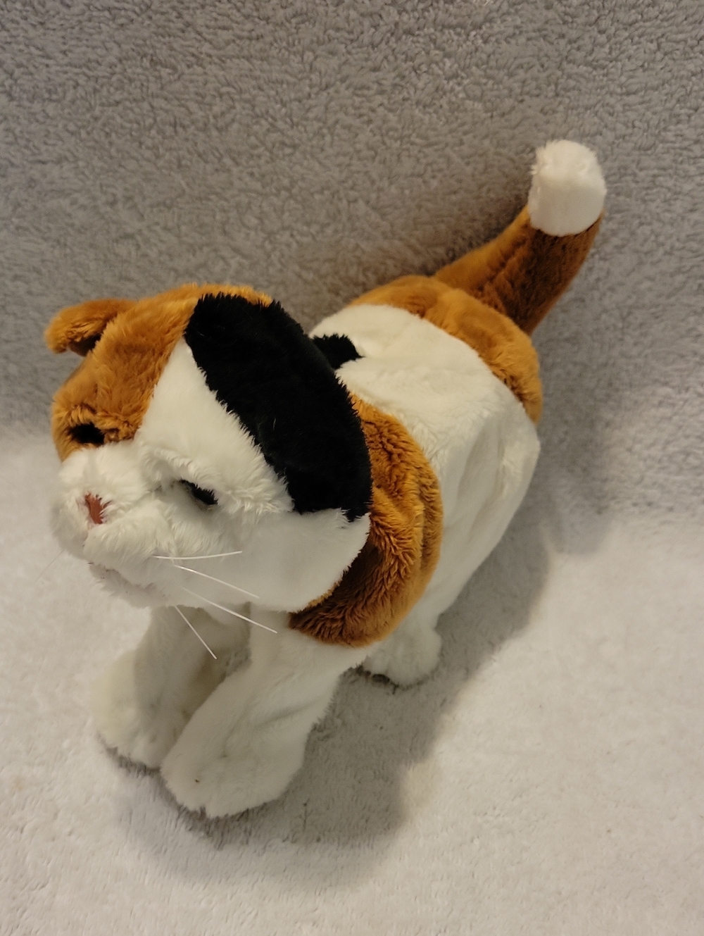 FurReal Plush Calico Cat Toy - White, Brown & Black